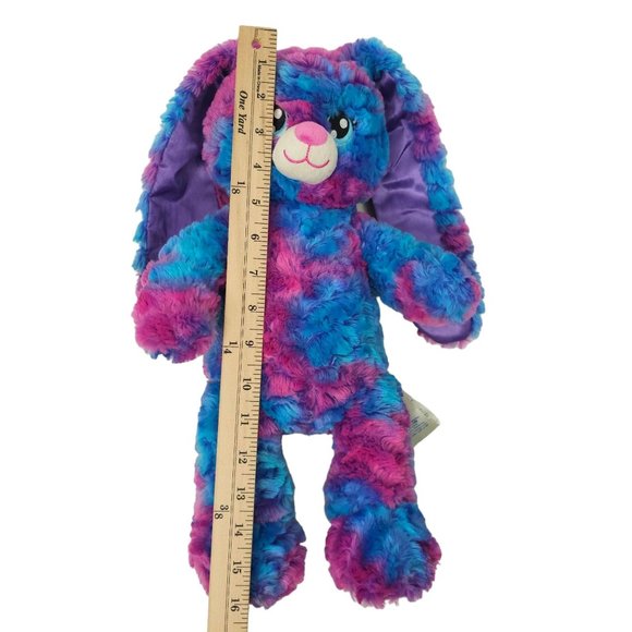 Build A Bear Bunny Rabbit Plush 16" Spring Lilac Pink Blue Purple Floppy Ear Toy - Picture 12 of 12